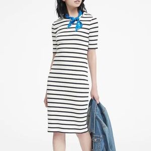 NWT Banana Republic Stripe Ribbed T-Shirt Dress, M